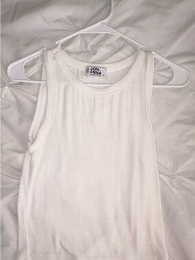 Jon & Anna Cream Ribbed Tank